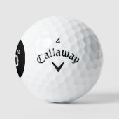 BALLES DE GOLF DÉDIÉ À DIEU COOL PERSONNALISABLE TEXTE BLANC (Logo)