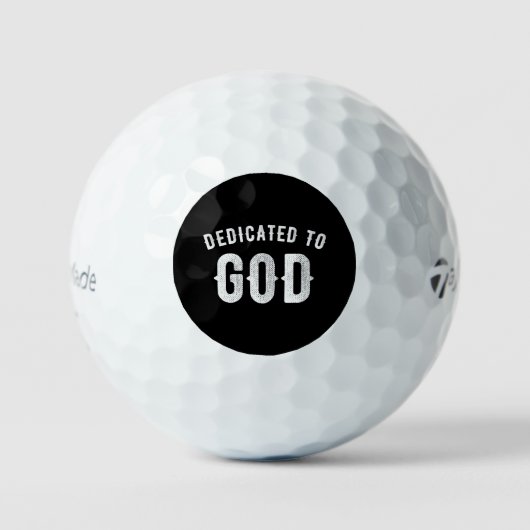 BALLES DE GOLF DÉDIÉ À DIEU PERSONNALISABLE COOL TEXTE BLANC (Recto)