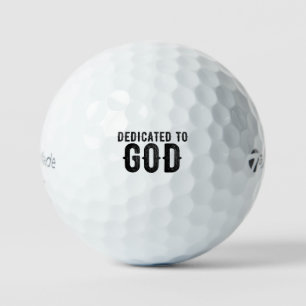 BALLES DE GOLF DÉDIÉ À DIEU PERSONNALISABLE COOL TEXTE NOIR
