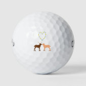 Balles De Golf Deer Couple et Daisy Heart (Devant)