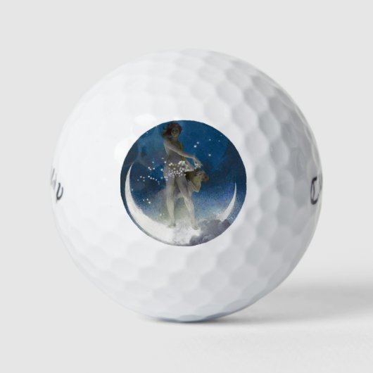 Balles De Golf Déesse Luna diffusant les étoiles la nuit (Devant)