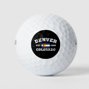 Balles De Golf Denver Colorado Retro Vintage