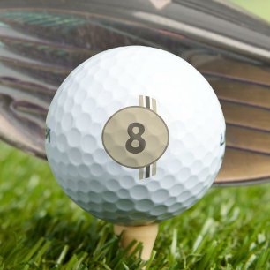 Balles De Golf Design 8 en beige sur sable avec rayures