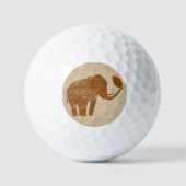 Balles De Golf Design d'art tribal des éléphants (Recto)
