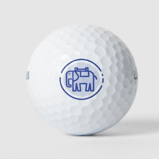 Balles De Golf Design de dessin éléphant (Devant)