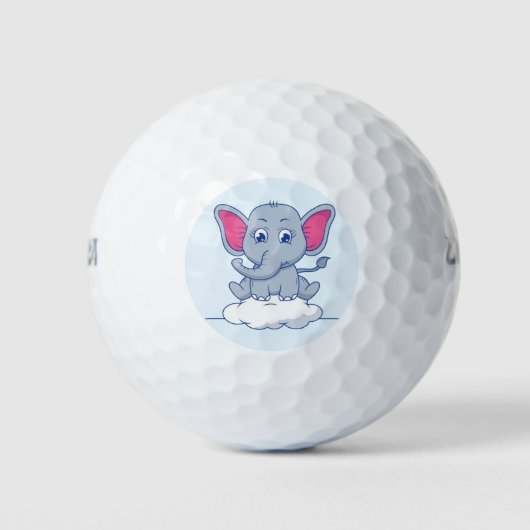 Balles De Golf Design de dessin éléphant (Devant)