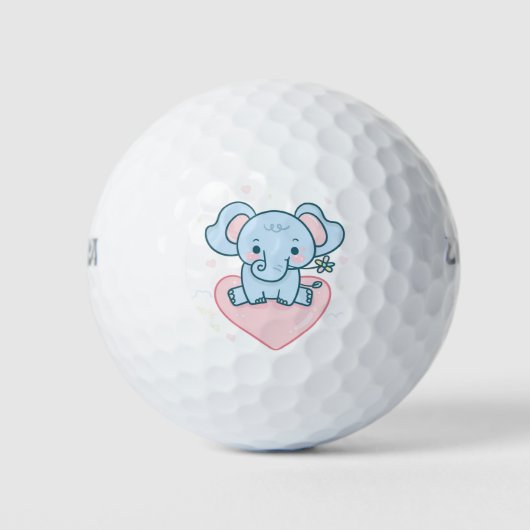 Balles De Golf Design de dessin éléphant (Devant)