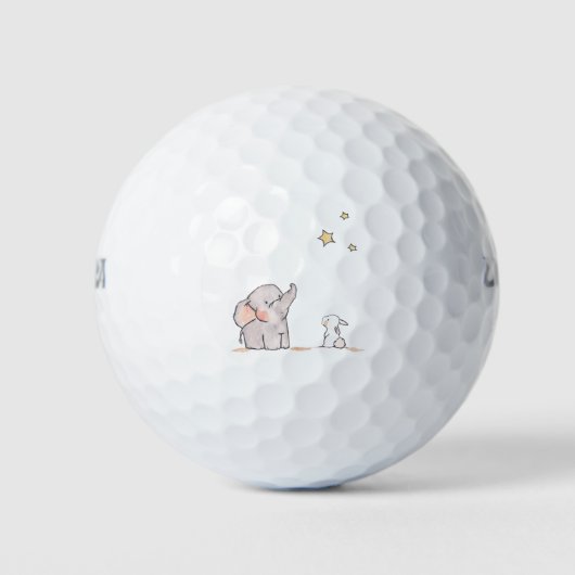 Balles De Golf Design de dessin éléphant (Devant)