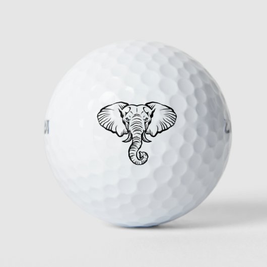 Balles De Golf Design de dessin éléphant (Devant)