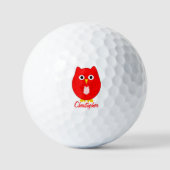 Balles De Golf Design de la Chouette rouge (Recto)