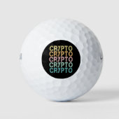 Balles De Golf Design de lettres rétro Crypto pour Cryptomonnaie (Devant)