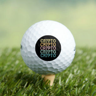 Balles De Golf Design de lettres rétro Crypto pour Cryptomonnaie