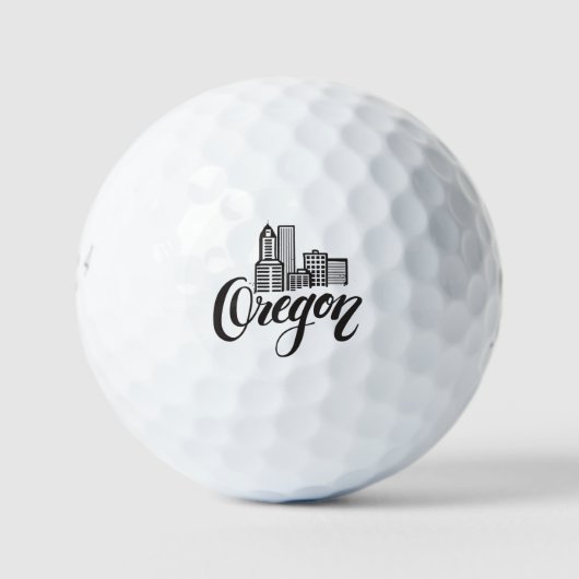 Balles De Golf Design de typographie de l'Oregon (Devant)