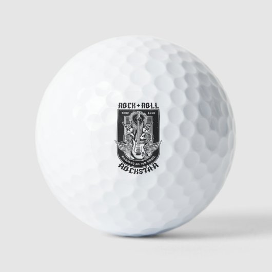 Balles De Golf Design Guitar Rock (Recto)