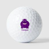 Balles De Golf Design Hippopotame (Recto)