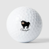 Balles De Golf Design noir (Recto)