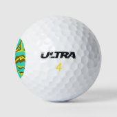 Balles De Golf Design Turquoise (Logo)