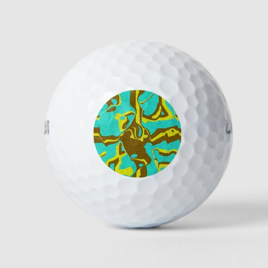 Balles De Golf Design Turquoise (Devant)