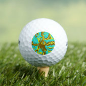 Balles De Golf Design Turquoise (T-shirt Insitu)