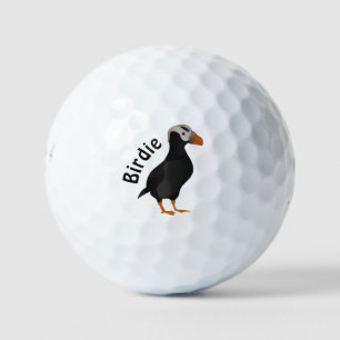 Balles De Golf Dessin à carreaux de puffin dressé
