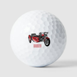 Balles De Golf dessin animé de la moto Sidecar