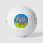 Balles De Golf Dessin animé éléphant gris (Devant)