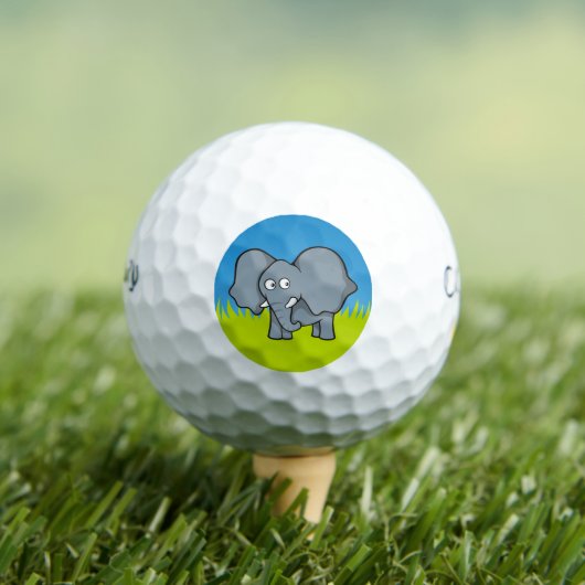 Balles De Golf Dessin animé éléphant gris (T-shirt Insitu)