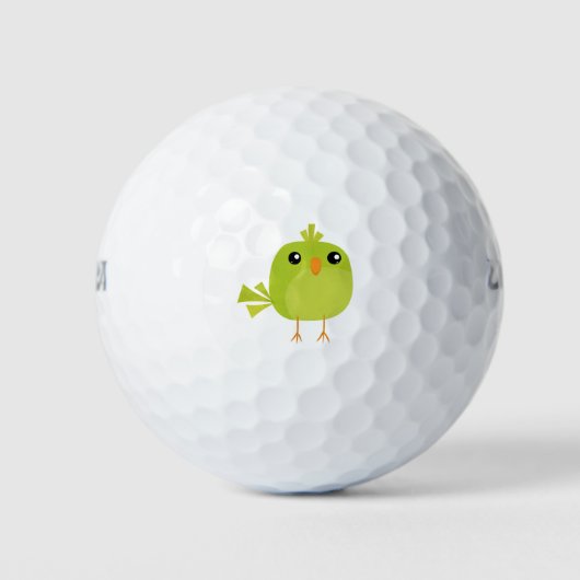 Balles De Golf Dessin Animé Oiseau Vert (Devant)