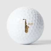 Balles De Golf dessin animé saxophone (Recto)