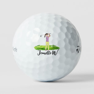 Balles De Golf Dessin aquarelle golfeuse Evénement de golf