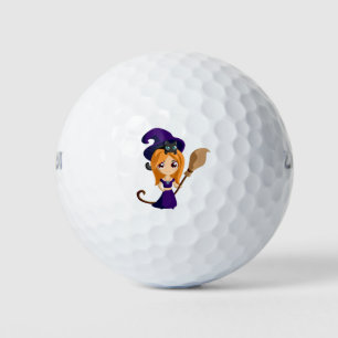 Balles De Golf Dessin de chat sorcier d'Anime Moon
