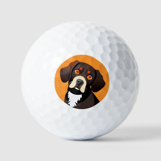 Balles De Golf Dessin de dessin mignon d'un chiot (Recto)