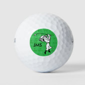 Balles De Golf Dessin de golf féminin personnalisé (Devant)