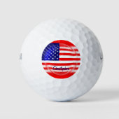 Balles De Golf Dessin du drapeau américain (Devant)