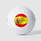 Balles De Golf Dessin du drapeau espagnol (Devant)