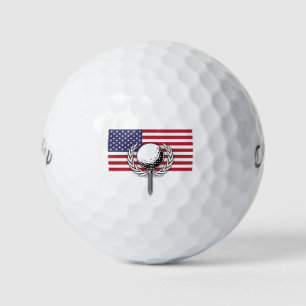 Balles De Golf Dessin patriotique du drapeau américain