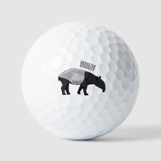 Balles De Golf Dessin sur Tapir (Recto)