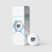 Balles De Golf Dessin visage de chat Graphisme Golf Ball Set de 3 (Conditionnement)