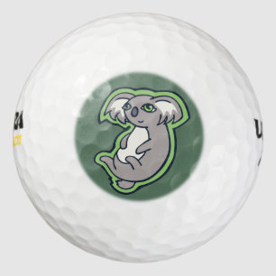 Balles De Golf Détendez-vous Smile Grey Koala Design de dessin ve