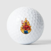 Balles De Golf Diable avec trident (Recto)