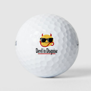 Balles De Golf diable déguisé Emoji Chaud Tendance Drôle blanc