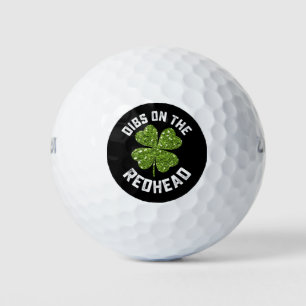 Balles De Golf Dibs On The Redhead St Patrick's Day Shamrock