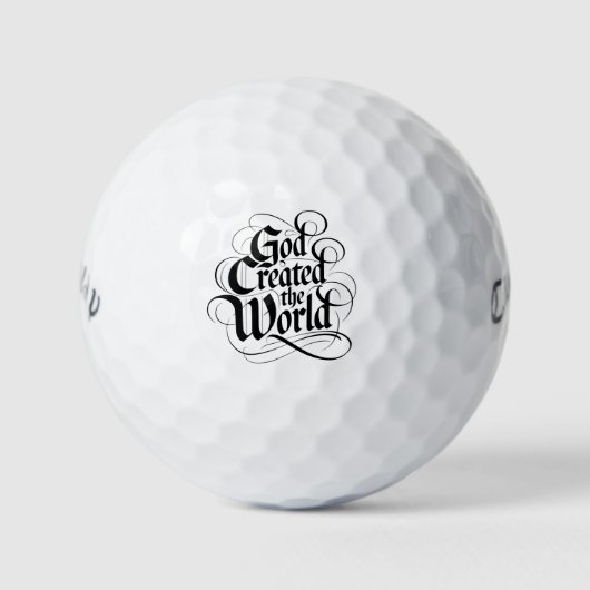Balles De Golf Dieu a créé le monde (Devant)