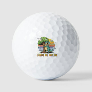 Balles De Golf Dinos Go Green – Retro Eco Dinosaur Design