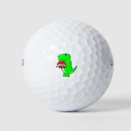 Balles De Golf Dinosaure de la Journée des Véntines (Devant)