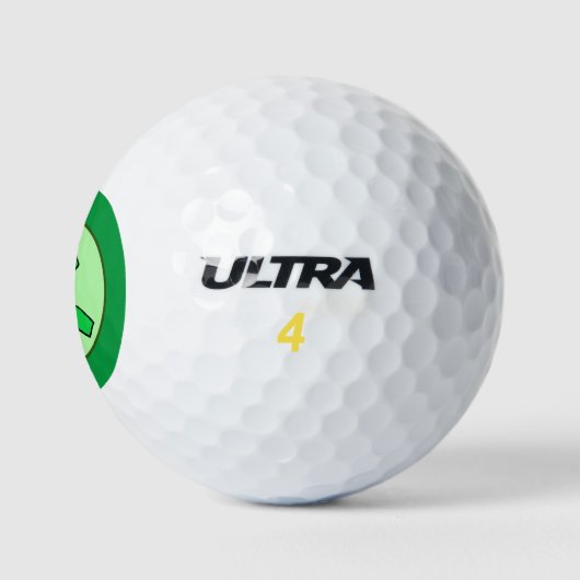 Balles De Golf Dinosaure Vert (Logo)