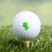 Balles De Golf Dinosaure Vert Aime Le Football (T-shirt Insitu)
