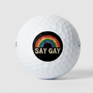 Balles De Golf Dis Gay Vintage Arc-en-ciel Fierté Gay LGBT Mois
