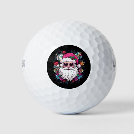 Balles De Golf Disco Rose Père Noël Noël Fête de Noël Drôle (Devant)