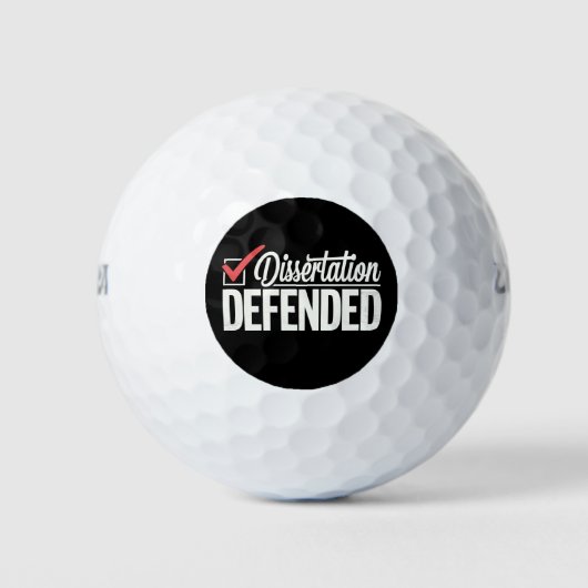 Balles De Golf Dissertation Défendu Doctorat Diplômé (Devant)